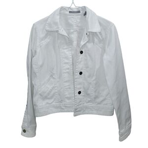 Liz Claiborne white jean jacket Size 8 petite